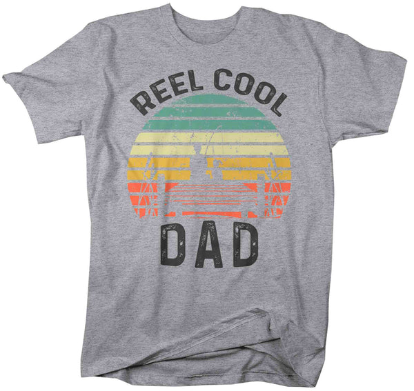 Men's Dad Fishing Shirt Reel Cool Dad T Shirt Vintage Fish TShirt Dock Lake Angler Father's Day Gift Graphic Tee Man Unisex-Shirts By Sarah