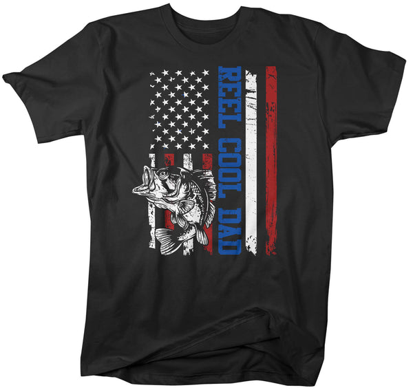Men's Fishing Shirt Dad T Shirt Reel Cool Dad Tee Daddy Gift Father's Day American Flag 4th July Unisex Man-Shirts By Sarah