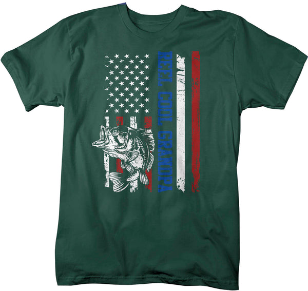 Men's Fishing Shirt Grandpa T Shirt Reel Cool Grandpa Tee Papa Gift Father's Day American Flag 4th July Unisex Man-Shirts By Sarah