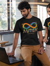 Men's Autism Infinity Shirt Puzzle Ribbon Awareness T Shirt Neurodiversity Divergent Asperger's Syndrome Spectrum ASD Tee Man Unisex
