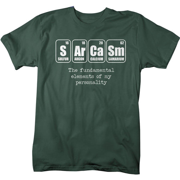 Men's Funny Sarcasm T Shirt Geek Shirt Periodic Table T Shirts Elements Of Personality Shirts Funny Geek Gift-Shirts By Sarah