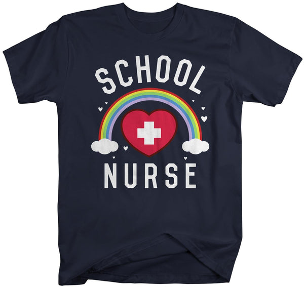 Funny Cute School Nurse T Shirt School Nurse Shirt Rainbow Shirt Nurse Gift Idea School Nurse Gift-Shirts By Sarah