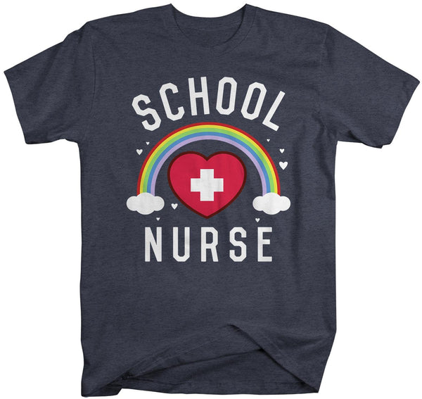 Funny Cute School Nurse T Shirt School Nurse Shirt Rainbow Shirt Nurse Gift Idea School Nurse Gift-Shirts By Sarah