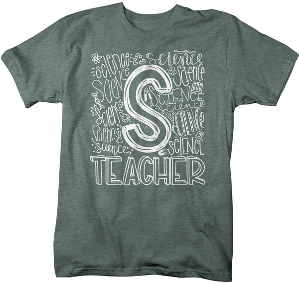 Men's Science Teacher T Shirt Science Typography T Shirt Cute Back To School Shirt Science Teacher Gift Shirts-Shirts By Sarah