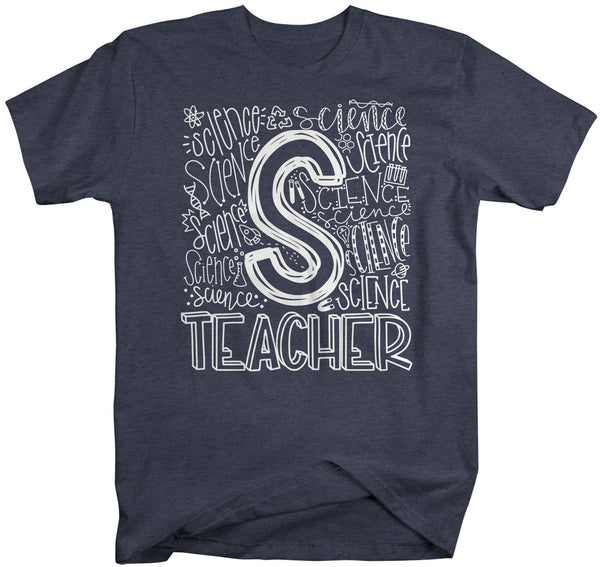 Men's Science Teacher T Shirt Science Typography T Shirt Cute Back To School Shirt Science Teacher Gift Shirts-Shirts By Sarah