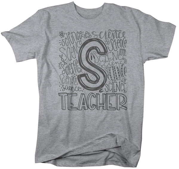 Men's Science Teacher T Shirt Science Typography T Shirt Cute Back To School Shirt Science Teacher Gift Shirts-Shirts By Sarah