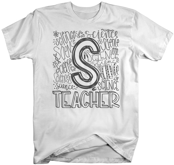 Men's Science Teacher T Shirt Science Typography T Shirt Cute Back To School Shirt Science Teacher Gift Shirts-Shirts By Sarah