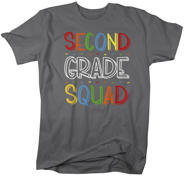 Men's Second Grade Teacher T Shirt 2nd Grade Squad T Shirt Cute Back To School Shirt Teacher Gift Shirts-Shirts By Sarah