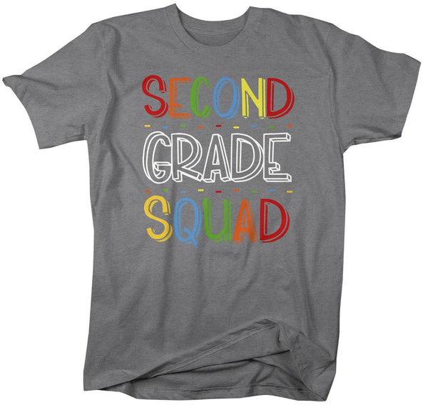 Men's Second Grade Teacher T Shirt 2nd Grade Squad T Shirt Cute Back To School Shirt Teacher Gift Shirts-Shirts By Sarah