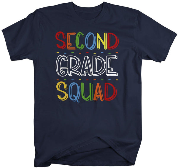 Men's Second Grade Teacher T Shirt 2nd Grade Squad T Shirt Cute Back To School Shirt Teacher Gift Shirts-Shirts By Sarah