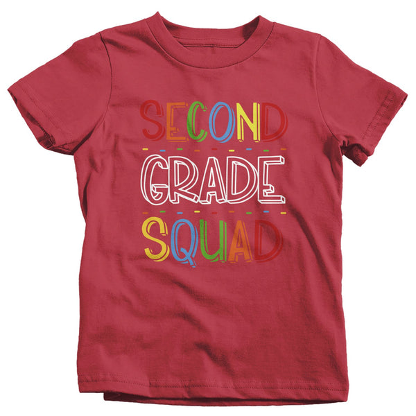 Kids Second Grade T Shirt 2nd Grade Squad T Shirt Cute Back To School Shirt Gift Shirts-Shirts By Sarah