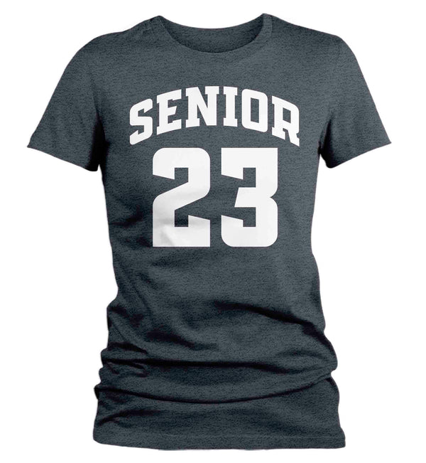 Women's Senior Class Shirt 23 Graduation Graduate Grad Tee Class of 2023 High School College Collegiate Graduation Gift Tshirt Ladies-Shirts By Sarah