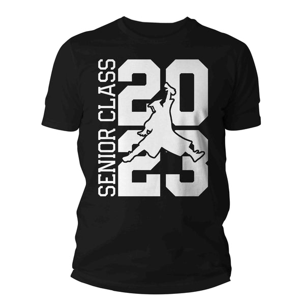 Men's Retro Senior 2023 Shirt Jumping Grad 23 Graduation Graduate Grad Tee High School Class College Collegiate Gift Tshirt Unisex Man-Shirts By Sarah