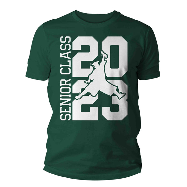 Men's Retro Senior 2023 Shirt Jumping Grad 23 Graduation Graduate Grad Tee High School Class College Collegiate Gift Tshirt Unisex Man-Shirts By Sarah