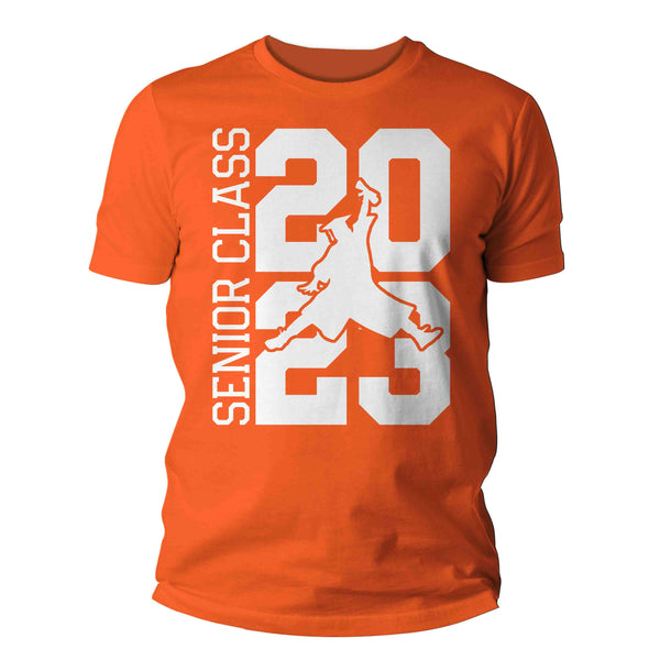 Men's Retro Senior 2023 Shirt Jumping Grad 23 Graduation Graduate Grad Tee High School Class College Collegiate Gift Tshirt Unisex Man-Shirts By Sarah