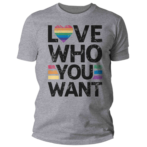 Men's Pride Ally Shirt LGBTQ T Shirt Support Love Who You Want Don't Hate Shirts LGBT Shirts Gay Trans Support Tee Unisex Man-Shirts By Sarah