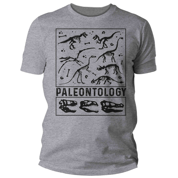 Men's Paleontology T Shirt Dinosaur Fossil Record Bones Dig Dino Shirt Excavate T-Shirt Paleontologist Gift Scientist Tee Mans Unisex-Shirts By Sarah