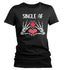 Women's Valentine's Day T Shirt Grunge Shirt Single AF Tee Skeleton TShirt Hearts Woman Ladies Graphic Pastel Grunge Clothing Top-Shirts By Sarah