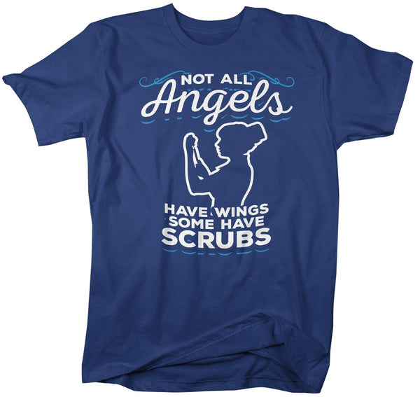 Men's Funny Nurse T Shirt Some Angels Wear Scrubs Shirt Nurse Angel Shirt Nurse Gift Idea Nursing Shirts-Shirts By Sarah