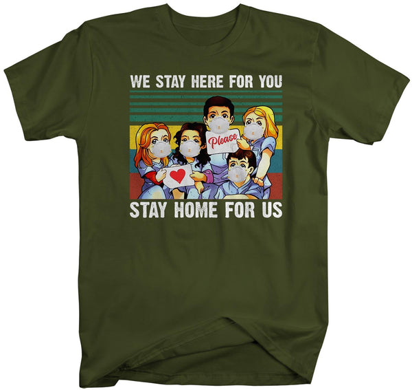 Men's Nurse T Shirt Stay Home For Us Shirt Nurse Shirt Cute Nurse Gift Idea Nursing Shirts Hero Shirt-Shirts By Sarah