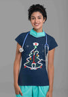Women's Nurse Christmas T Shirt Christmas Tree Shirts Stethoscope Nurse Shirt Nurses Christmas Shirt