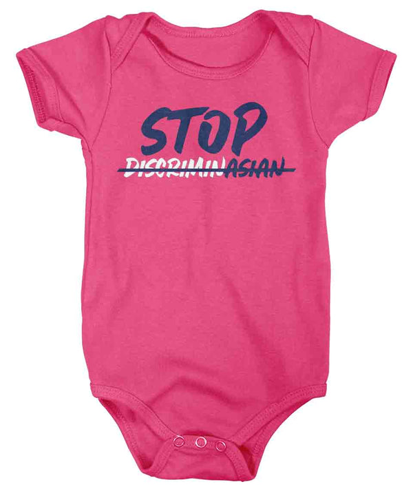 Baby Stop Discrimination Asian Shirt End Discriminasian Creeper Stop Discrimination Snap Suit One Piece Equality Asian Equal Rights-Shirts By Sarah