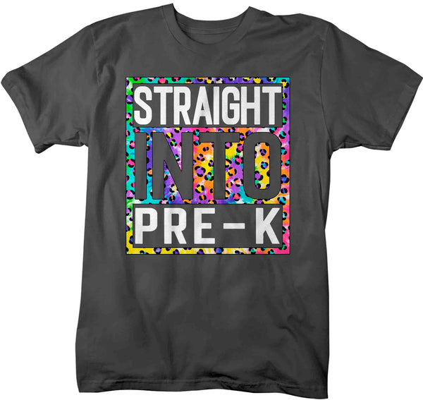 Men's Pre-K Teacher Shirt Colorful Leopard Straight Into Pre Kindergarten T Shirt Cute Back To School Shirt PreK Teacher Gift TShirt-Shirts By Sarah