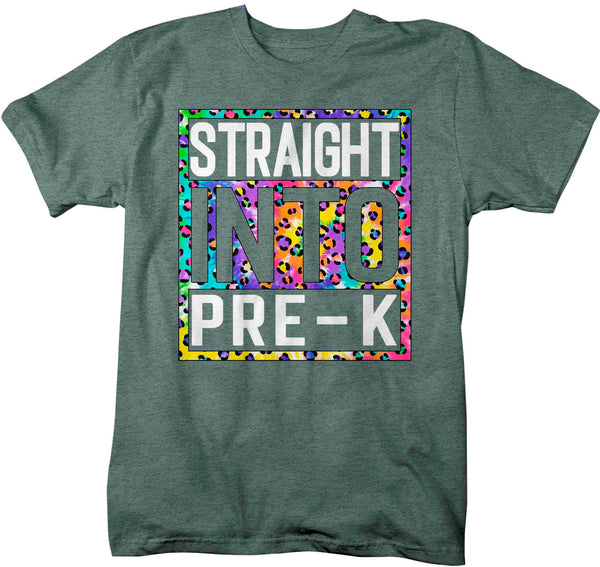 Men's Pre-K Teacher Shirt Colorful Leopard Straight Into Pre Kindergarten T Shirt Cute Back To School Shirt PreK Teacher Gift TShirt-Shirts By Sarah