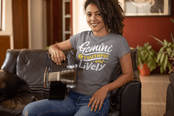 Women's Gemini T-Shirt Young & Lively Shirt Horoscope Shirt Astrology Shirts Gemini TShirt Astrological-Shirts By Sarah