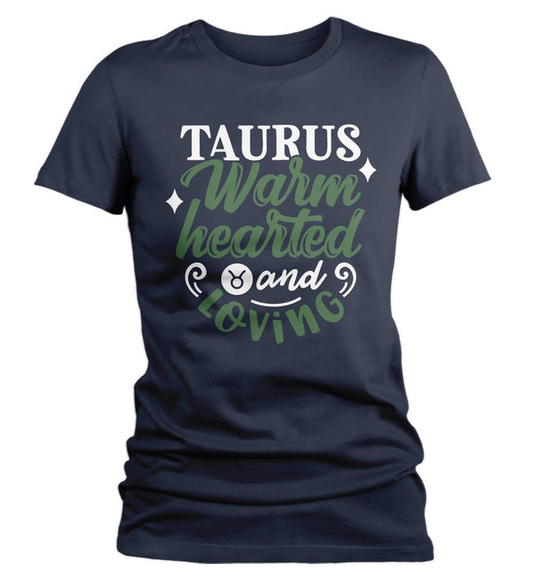 Women's Taurus T-Shirt Warm Hearted Loving Shirt Horoscope Shirt Astrology Shirts Taurus TShirt Astrological-Shirts By Sarah