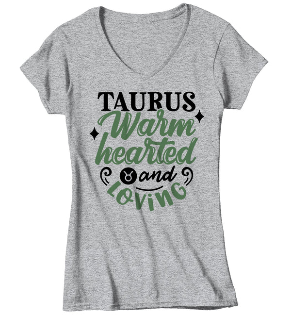 Women's Taurus T-Shirt Warm Hearted Loving Shirt Horoscope Shirt Astrology Shirts Taurus TShirt Astrological-Shirts By Sarah