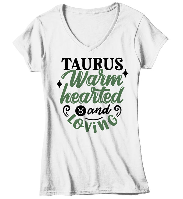 Women's Taurus T-Shirt Warm Hearted Loving Shirt Horoscope Shirt Astrology Shirts Taurus TShirt Astrological-Shirts By Sarah