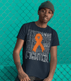 Men's Orange Awareness T Shirt Fighter Shirts Orange Ribbon Awareness TShirt Typography Shirt