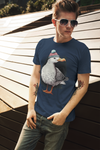 Men's Funny Seagull Shirt Hipster T Shirt Bird Knit Beanie Gift Sailor Nautical Sail Seaside Ocean Graphic Tee Unisex Man