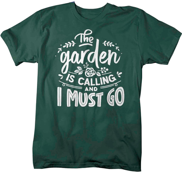 Men's Funny Gardener Shirt Garden Is Calling T Shirt Funny Gardening Gift Idea Farmer Tee Garden TShirt Man Unisex Soft-Shirts By Sarah