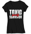 Women's V-Neck Toxic Family T-Shirt Survivor Shirt Gift cPTSD Trauma Generational Childhood Toxicity PTSD Family Hipster Tee Ladies Woman