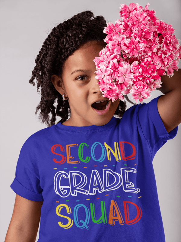 Kids Second Grade T Shirt 2nd Grade Squad T Shirt Cute Back To School Shirt Gift Shirts-Shirts By Sarah