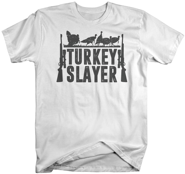 Men's Funny Hunter T Shirt Thanksgiving Shirt Turkey Slayer Shirt Turkey Hunting Tshirt Thanksgiving T-Shirt-Shirts By Sarah