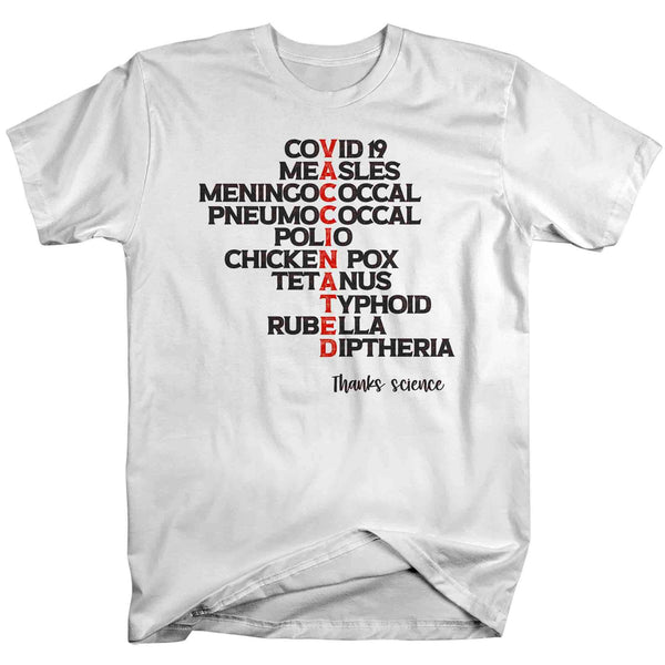 Men's Vaccinated Shirt Vaccine T Shirt Pro Vaccination Tee Get Vaccinated Thanks Science Geek Nurse Doctor Shirt Many Unisex-Shirts By Sarah