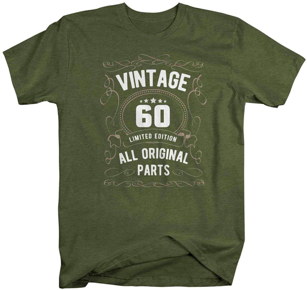 Men's 60th Birthday Shirt Limited Edition T Shirts Sixtieth Birthday Shirts Vintage Original Parts Sixty Birthday Gift Unisex-Shirts By Sarah