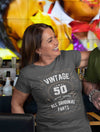 Women's 50th Birthday Shirt Limited Edition T Shirts Fiftieth Birthday Shirts Shirt Vintage Original Parts Fifty Birthday Gift Ladies