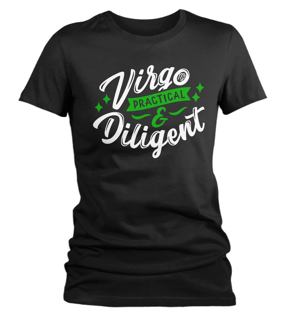 Women's Virgo T-Shirt Practical & Diligent Shirt Horoscope Shirt Astrology Shirts Virgo TShirt Astrological-Shirts By Sarah