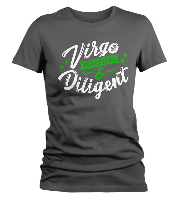 Women's Virgo T-Shirt Practical & Diligent Shirt Horoscope Shirt Astrology Shirts Virgo TShirt Astrological-Shirts By Sarah