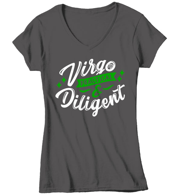 Women's Virgo T-Shirt Practical & Diligent Shirt Horoscope Shirt Astrology Shirts Virgo TShirt Astrological-Shirts By Sarah