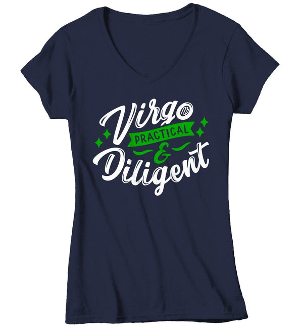 Women's Virgo T-Shirt Practical & Diligent Shirt Horoscope Shirt Astrology Shirts Virgo TShirt Astrological-Shirts By Sarah