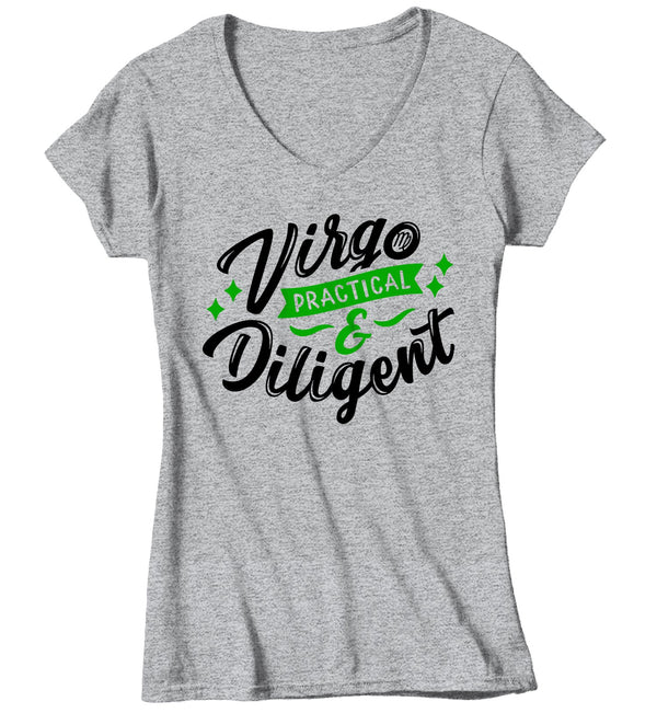 Women's Virgo T-Shirt Practical & Diligent Shirt Horoscope Shirt Astrology Shirts Virgo TShirt Astrological-Shirts By Sarah