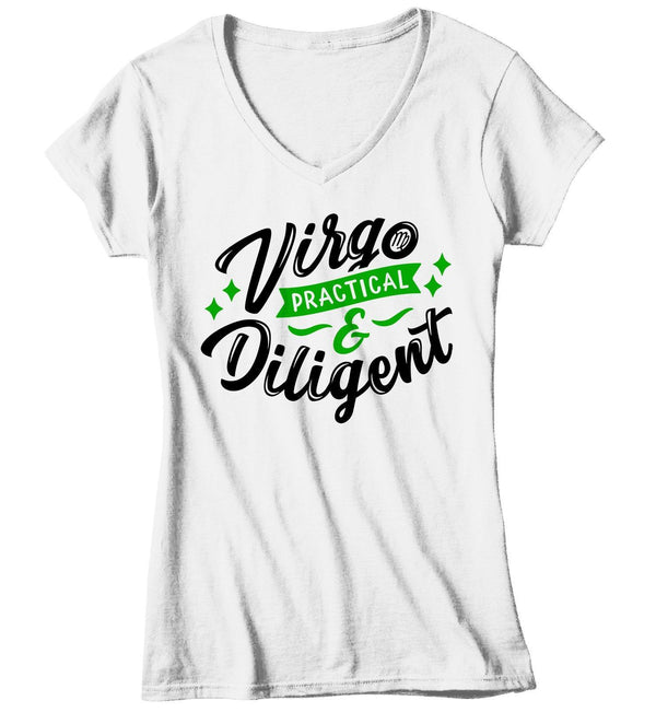 Women's Virgo T-Shirt Practical & Diligent Shirt Horoscope Shirt Astrology Shirts Virgo TShirt Astrological-Shirts By Sarah