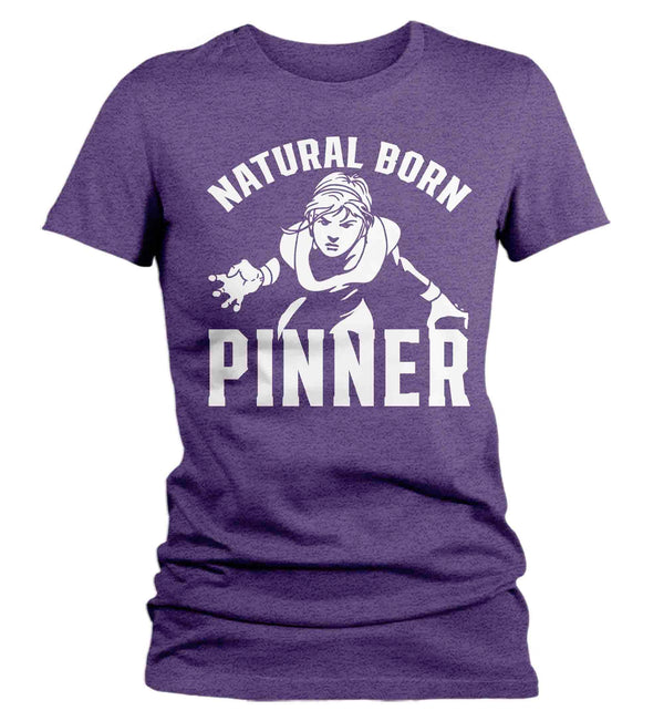 Women's Wrestling Shirt Natural Born Pinner T-Shirt Female Wrestler Girls Wrestling Gifts Wrestle Saying Gift Novelty Funny Tshirt Ladies-Shirts By Sarah