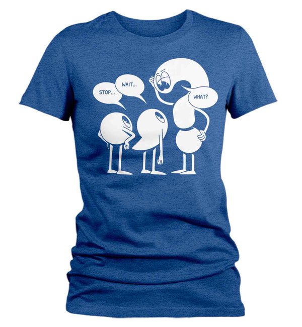 Women's Funny Grammar Shirt Pun T-Shirt Comma Words English Punctuation Funny Teacher Humor Gift Tee Graphic Vintage T Shirt Ladies-Shirts By Sarah