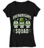 Women's V-Neck Funny Shenanigans Squad Shirt St. Patrick's Day T Shirt Sugar Skull Grunge Tshirt Graphic Tee Streetwear Ladies-Shirts By Sarah